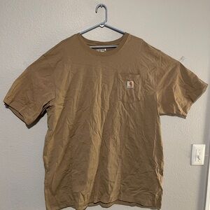 Carhartt Mens 2XL Tall Loose Fit Heavyweight Pocket T Shirt Tan/Brown K87-M